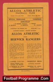 Alloa Athletic v Berwick Rangers 1962 – 1960s