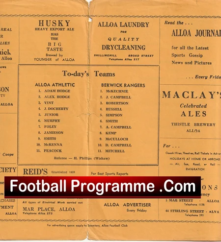 Alloa Athletic v Berwick Rangers 1962 - 1960s - Image 4