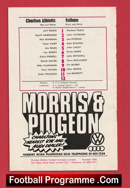 Charlton Athletic v Fulham 1976 - Image 3
