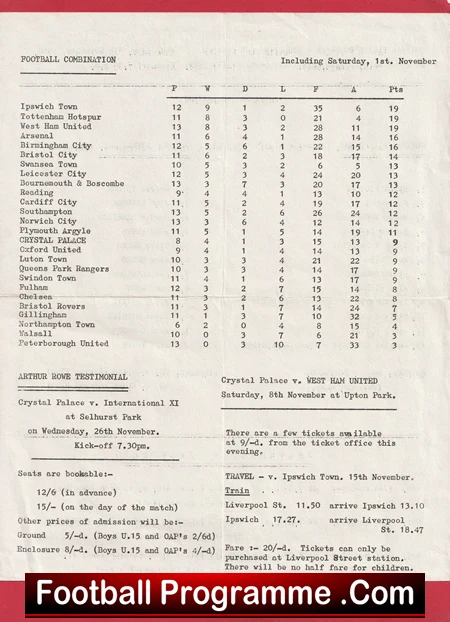Crystal Palace v Bristol Rovers 1969 - Reserves Match - Image 4