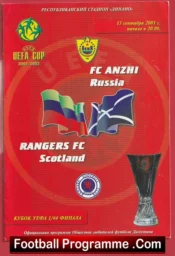 Anzhi v Glasgow Rangers 2001 – Postponed Match + Ticket