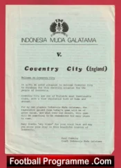 Indonesia Muda Galatama v Coventry City 1981