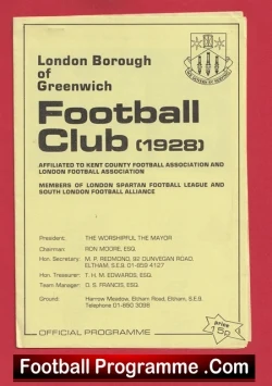 London Borough Of Greenwich v Charlton Athletic 1978