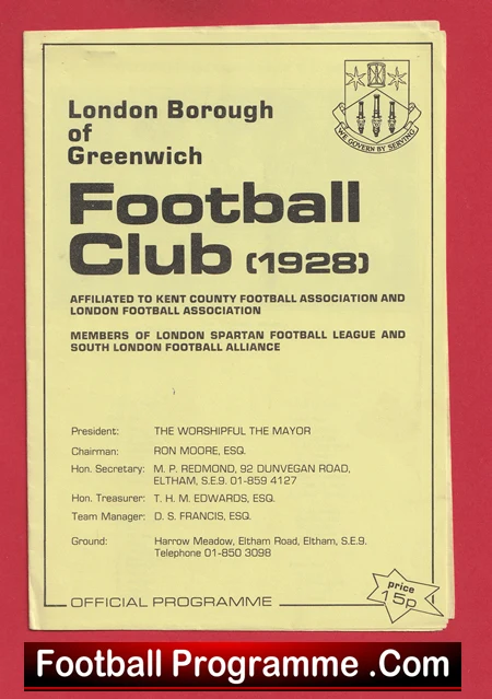 London Borough Of Greenwich v Charlton Athletic 1978 - Image 2