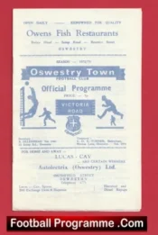 Oswestry Town v Oldham Athletic 1973 – Cheshire County League