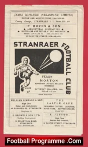 Stranraer v Morton 1959
