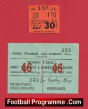 Glasgow Celtic & Athletic Co Old Football Ticket 1936