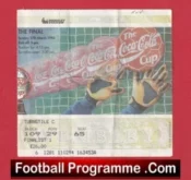 Manchester United v Aston Villa 1994 – League Cup Final Ticket