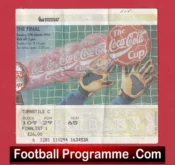 Manchester United v Aston Villa 1994 – League Cup Final Ticket