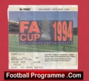 Manchester United v Chelsea 1994 – FA Cup Final Match Ticket