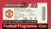 Manchester United v Newcastle United 2008 – Ticket Man Utd