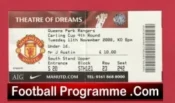 Manchester United v QPR 2008 – Football Ticket Man Utd
