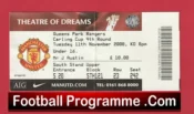 Manchester United v QPR 2008 – Football Ticket Man Utd