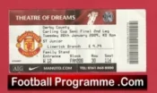 Manchester United v Derby County 2009 – Semi Final Football Ticket Man Utd