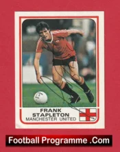 Manchester United Frank Stapleton Autograph Signed Football Sticker Man Utd
