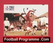 Manchester United Denis Law Autograph Signed Football Card Man Utd