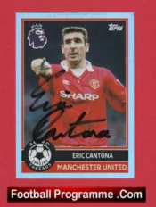 Manchester United Eric Cantona Autographed Signed Football Card Man Utd