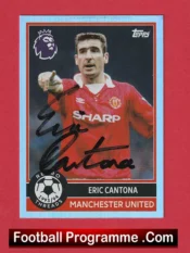 Manchester United Eric Cantona Autographed Signed Football Card Man Utd
