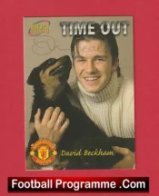 Manchester United David Beckham Autograph Signed Football Card Man Utd
