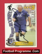 Everton Wayne Rooney Autograph Signed Football Card