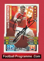 Manchester United Bastian Schweinsteiger Autograph Signed Football Card Man Utd