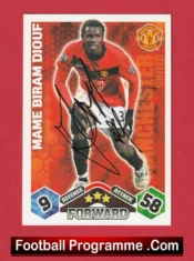 Manchester United Mame Biram Diouf Autograph Signed Football Card Man Utd