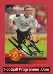 Manchester United Michael Clegg Autograph Signed Football Card Man Utd