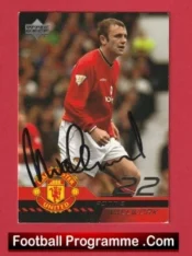 Manchester United Ronnie Wallwork Autograph Signed Football Card Man Utd