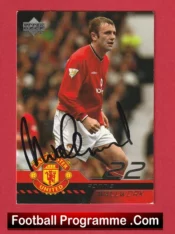 Manchester United Ronnie Wallwork Autograph Signed Football Card Man Utd