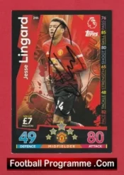 Manchester United Jesse Lingard Autograph Signed Football Card Man Utd