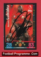 Manchester United Romelu Lukaku Autograph Signed Football Card Man Utd