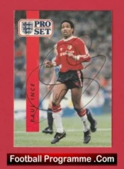 Manchester United Paul Ince Man Utd Signed Football Card Autographed