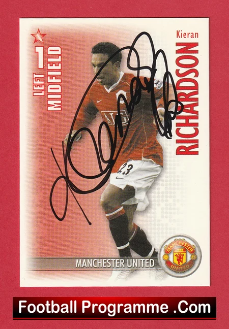 Manchester United Kieran Richardson Autographed Signed Football Card Man Utd - Image 2