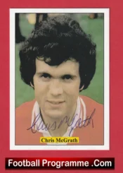 Manchester United Chris McGrath Autographed Signed Football Card Man Utd