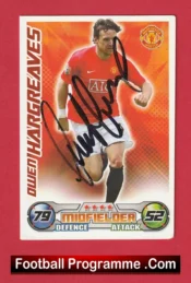 Manchester United Owen Hargreaves Autographed Signed Football Card Man Utd