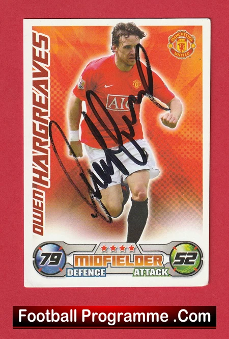 Manchester United Owen Hargreaves Autographed Signed Football Card Man Utd - Image 2