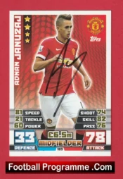 Manchester United Adnan Januzaj Autograph Signed Football Card Man Utd