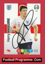 Manchester United Harry Maguire Autograph Signed Football Card Man Utd