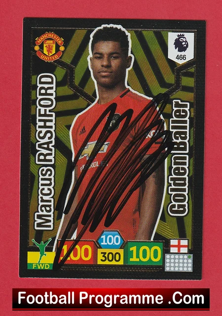 Manchester United Marcus Rashford Autograph Signed Football Card - Image 2