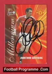 Manchester United Jonathan Greening Autograph Signed Football Card