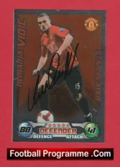 Manchester United Nemanja Vidic Autograph Signed Football Card Man Utd