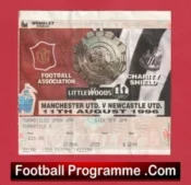Manchester United v Newcastle United 1996 – Charity Shield Ticket