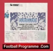 Nottingham Forest v Manchester United 1992 – League Cup Final Ticket
