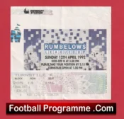 Nottingham Forest v Manchester United 1992 – League Cup Final Ticket