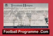 Tottenham Hotspur v Manchester United 1998 Treble Season LG Cup Ticket
