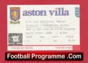 Manchester United v Crystal Palace 1995 – FA Cup Semi Final Replay Ticket