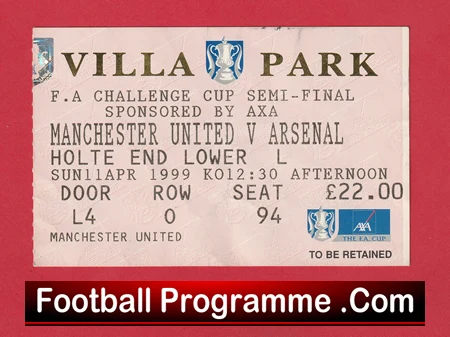 Arsenal v Manchester United 1999 - Treble Season FA Cup - Image 2