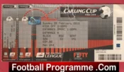 Manchester United v Aston Villa 2010 – Ticket League Cup Final Ticket