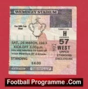 Manchester United v Liverpool 1983 – League Cup Final Ticket