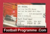 Manchester United v Arsenal 2004 – Match Ticket